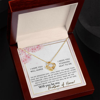 Matron of Honor Proposal Gift - Be My MOH Gift From Bride - By My Side - Wedding Party Accessory , Pink Floral and Boho Wedding Theme - Liliana and Liam