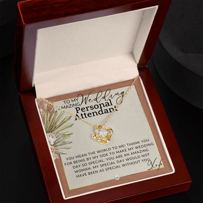 Wedding Personal Attendant Thank You Gift - Wedding Helper, Bridal Concierge, Lady in Waiting , Terracotta, Rust And Gold Wedding Theme - Liliana and Liam