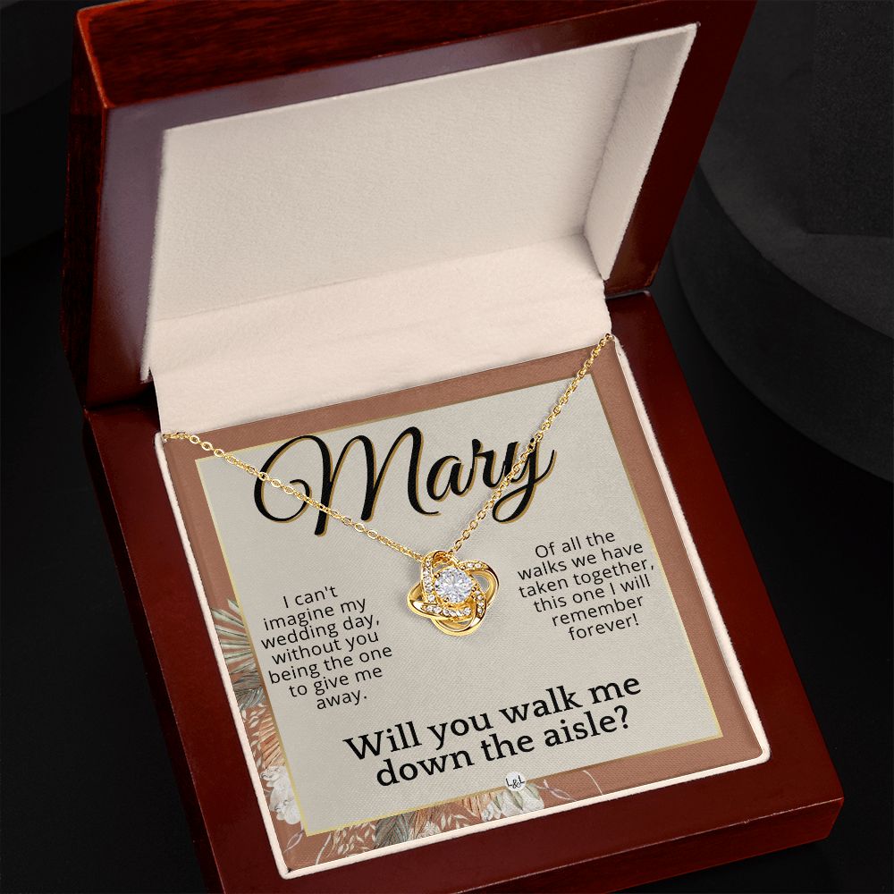Will You Walk Me Down The Aisle - Custom Name Wedding Day Give Me Away Proposal From The Bride , Terracotta, Rust And Gold Wedding Theme