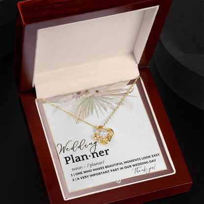 Wedding Event Planner Gift - Thank You From Bride & Groom - Gratitude Gift, Token of Appreciation , Pink Floral and Boho Wedding Theme - Liliana and Liam