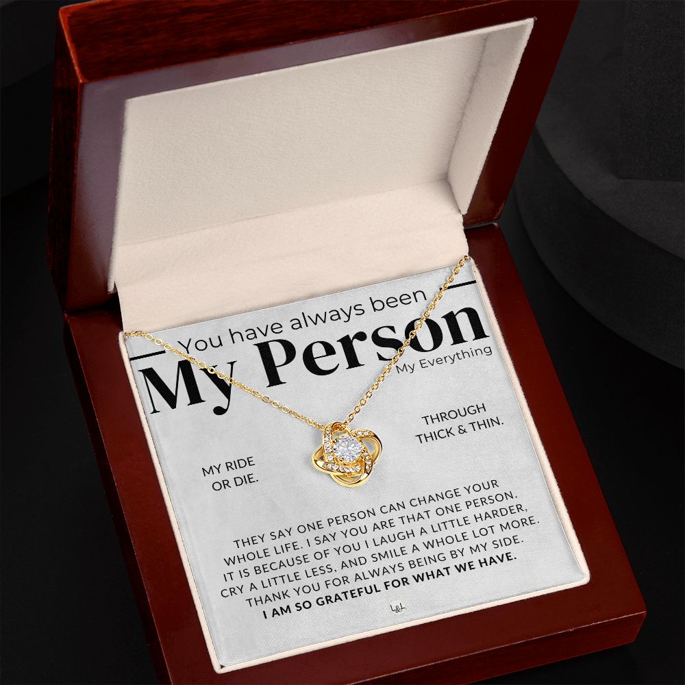 MY Person, My Everything - Thoughtful and Romantic Gift for Her - Soulmate Necklace - Christmas, Valentine's, Birthday or Anniversary Gifts