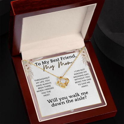 Mom, Will You Walk Me Down The Wedding Aisle, Give Me Away Proposal, Mother of the Bride Gift , Pink Floral and Boho Wedding Theme - Liliana and Liam
