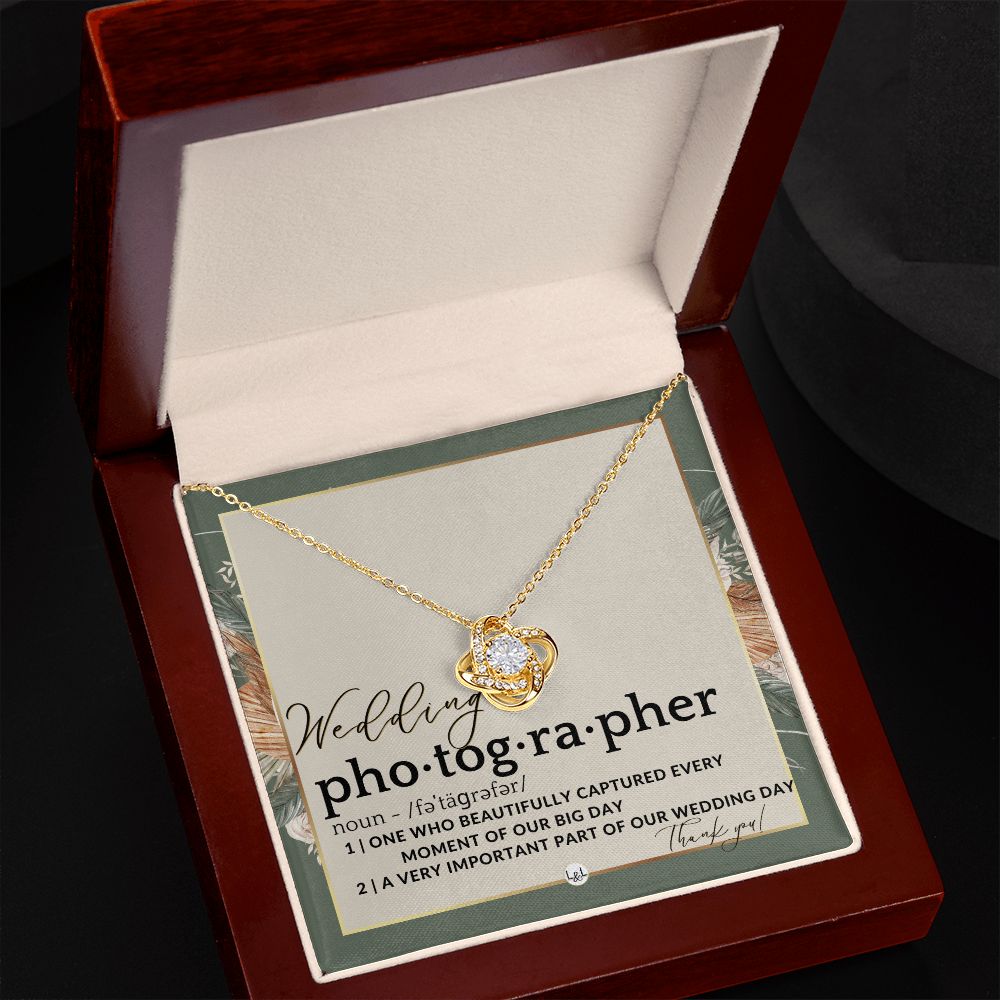 Wedding Photographer Gift- Thank You From Bride & Groom- Gratitude Gift, Token of Appreciation , Sage Green & Boho Wedding Theme
