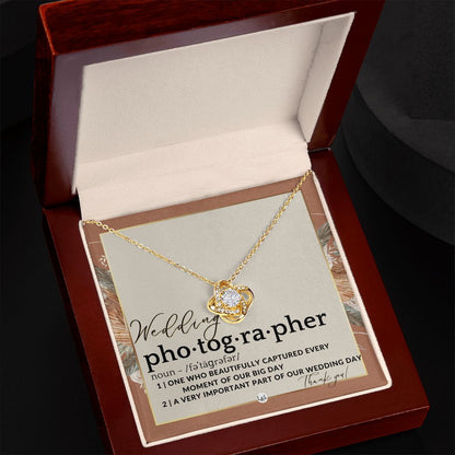 Wedding Photographer Gift - Thank You From Bride & Groom - Gratitude Gift, Token of Appreciation , Terracotta, Rust And Gold Wedding Theme - Liliana and Liam
