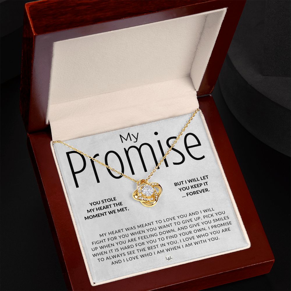 I Promise To - Thoughtful and Romantic Gift for Her - Soulmate Necklace - Christmas, Valentine's, Birthday or Anniversary Gifts