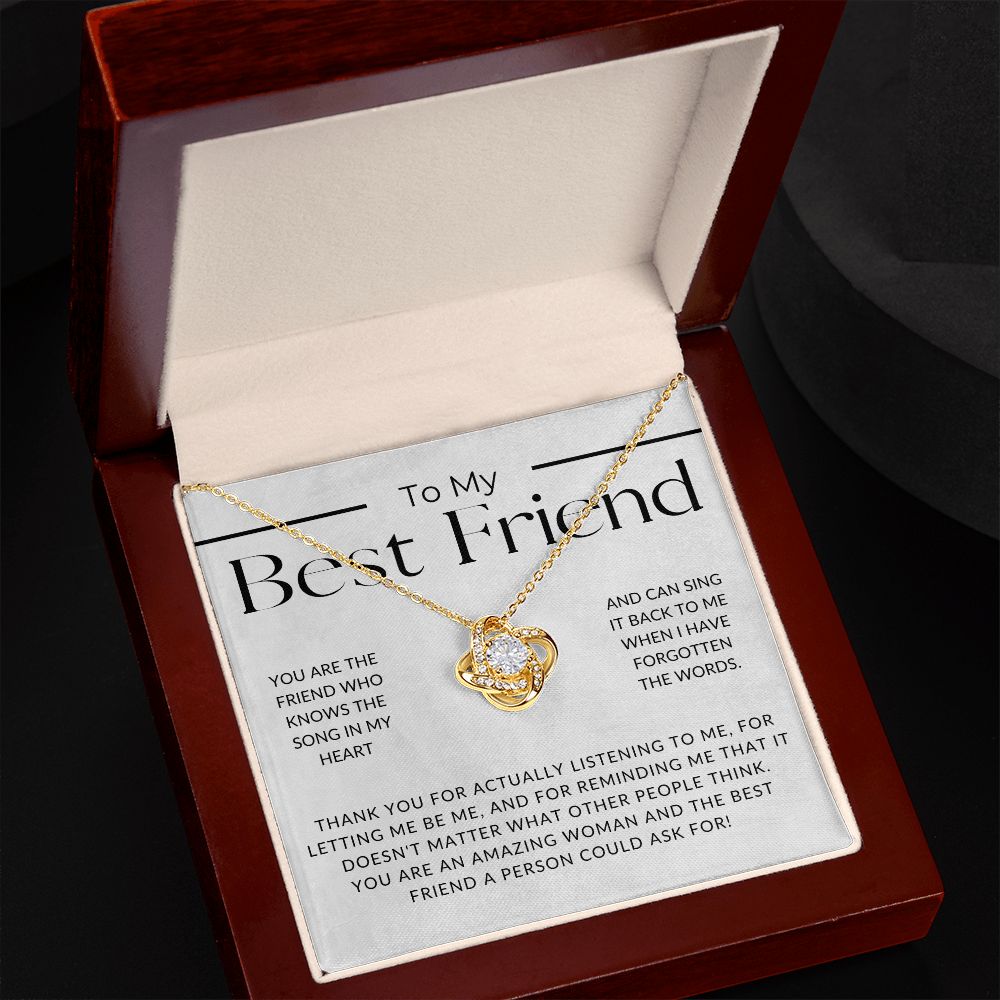My Song - For My Best Friend (Female) - Besties, Ride or Die, BFF - Christmas Gift, Birthday Present, Galantines Day Gifts