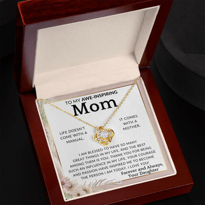 Gift for Mom - I'm Blessed - To Mother, From Daughter - Beautiful Women's Pendant Necklace - Great For Mother's Day, Christmas, or Her Birthday