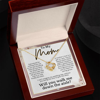 Mom, I'd Love You To Walk Me Down The Aisle - Give Me Away Proposal, Mother of the Bride Gift , Pink Floral and Boho Wedding Theme - Liliana and Liam