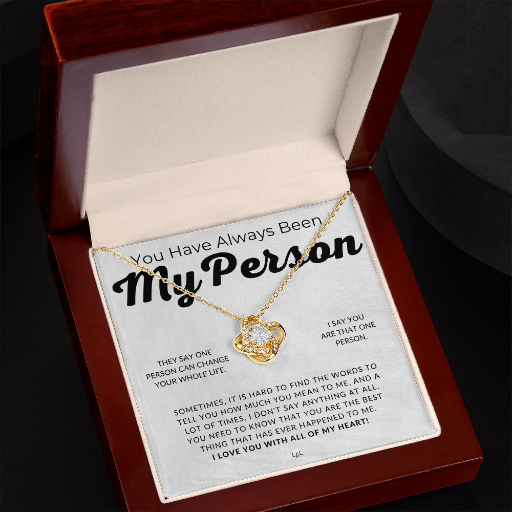 My Person, I Love You - Thoughtful and Romantic Gift for Her - Soulmate Necklace - Christmas, Valentine's, Birthday or Anniversary Gifts