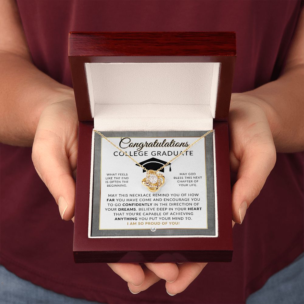Celebrate College Graduation with Our Graduation Necklace - Graduation Gifts For College Girl - 2024 Graduation Gift Idea For Her