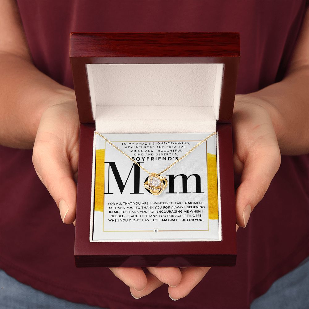 My Boyfriend's Mom Necklace - Great For Mother's Day, Christmas, Her Birthday, Or As An Encouragement Gift