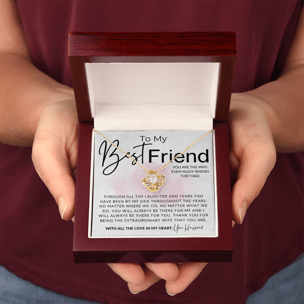 My Best Friend - To My Wife Necklace - From Husband - Christmas Gifts, Birthday Present, Wedding Anniversary Gift, Valentine's Day