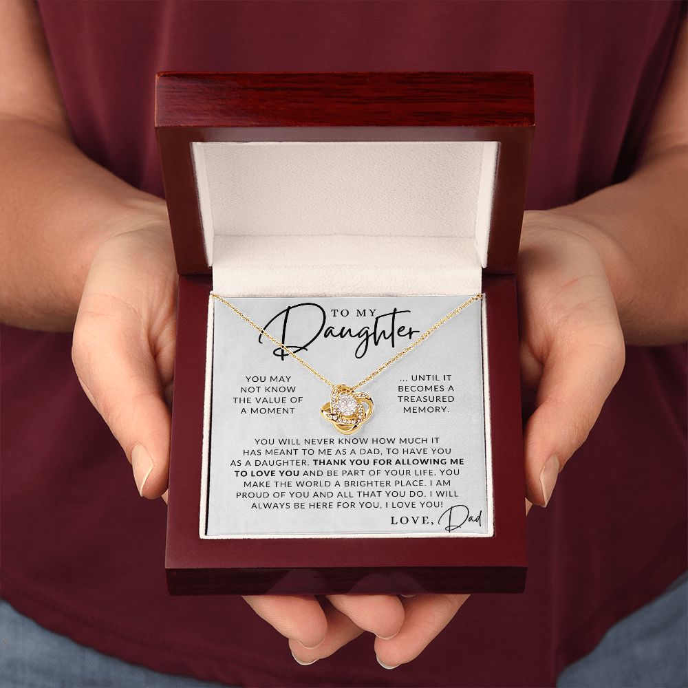 Proud Of You - To My Daughter (From Dad) - Father to Daughter Gift - Christmas Gifts, Birthday Present, Graduation Necklace, Valentine's Day
