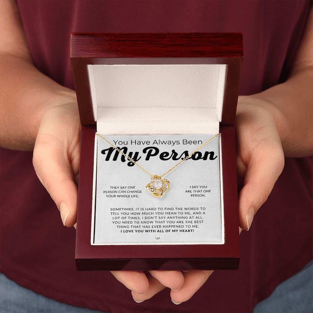 My Person, I Love You - Thoughtful and Romantic Gift for Her - Soulmate Necklace - Christmas, Valentine's, Birthday or Anniversary Gifts
