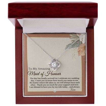 Maid of Honour Gift - On My Wedding Day - Great Wedding Party Thank You Gift From The Bride , Terracotta, Rust And Gold Wedding Theme - Liliana and Liam