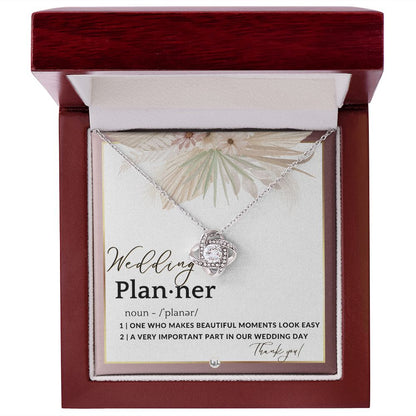 Wedding Event Planner Gift - Thank You From Bride & Groom - Gratitude Gift, Token of Appreciation , Pink Floral and Boho Wedding Theme - Liliana and Liam