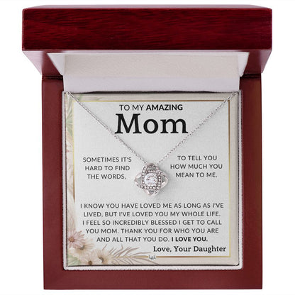 Gift for Mom - For All That You Do - To Mother, From Daughter - Beautiful Women's Pendant Necklace - Great For Mother's Day, Christmas, or Her Birthday - Liliana and Liam