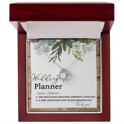 Wedding Event Planner Gift - Thank You From Bride & Groom - Gratitude Gift, Token of Appreciation , Rustic and Wood Wedding Theme - Liliana and Liam