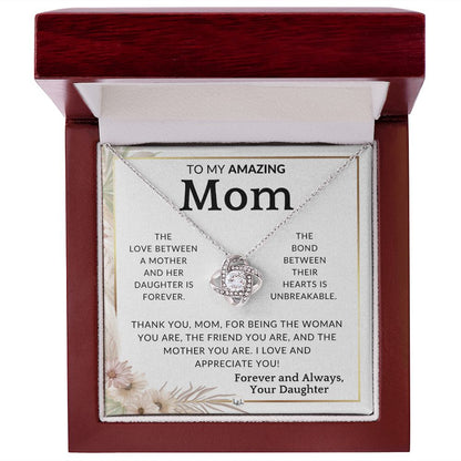 Gift for Mom - Unbreakable - To Mother, From Daughter - Beautiful Women's Pendant Necklace - Great For Mother's Day, Christmas, or Her Birthday - Liliana and Liam