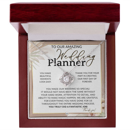Wedding Event Planner Gift - Thank You From The Couple - Gratitude Gift, Token of Appreciation , Pink Floral and Boho Wedding Theme - Liliana and Liam