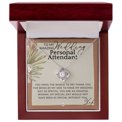 Wedding Personal Attendant Thank You Gift - Wedding Helper, Bridal Concierge, Lady in Waiting , Terracotta, Rust And Gold Wedding Theme - Liliana and Liam