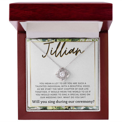 Wedding Ceremony Singer Proposal, Custom Name - Will You Sign At Our Wedding - From The Couple , White and Green, Eucalyptus Wedding