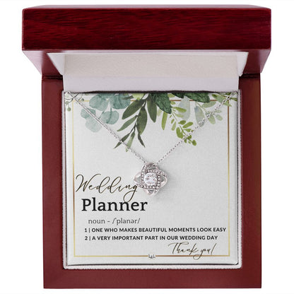 Wedding Event Planner Gift - Thank You From Bride & Groom - Gratitude Gift, Token of Appreciation , White and Green, Eucalyptus Wedding - Liliana and Liam