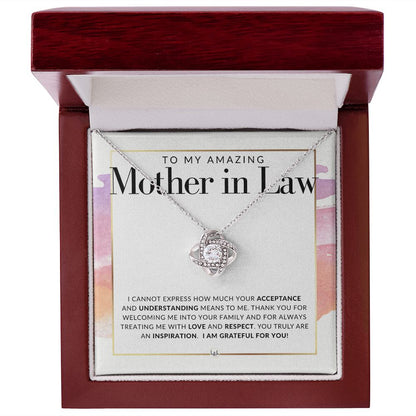 Mother In Law Necklace - Great For Mother's Day, Christmas, Her Birthday, Or As An Encouragement Gift - Liliana and Liam