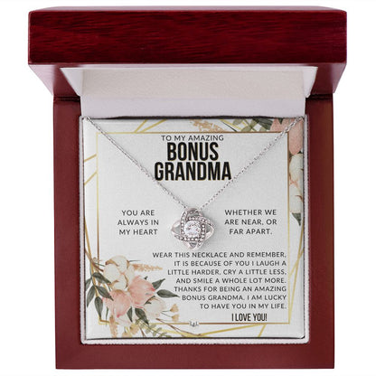 Bonus Grandma Gift - Beautiful Women's Pendant - From Granddaughter, Grandson, Grandkids - Great For Mother's Day, Christmas, or Birthday - Liliana and Liam