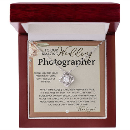 Wedding Photographer Gift - Thank You From The Couple - Gratitude Gift, Token of Appreciation , Terracotta, Rust And Gold Wedding Theme - Liliana and Liam