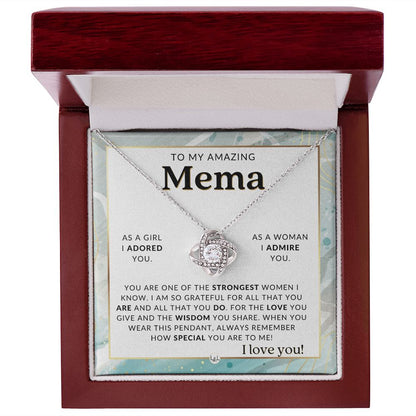Mema Gift From Granddaughter - Sentimental Gift Idea - Great For Mother's Day, Christmas, Her Birthday, Or As An Encouragement Gift - Liliana and Liam