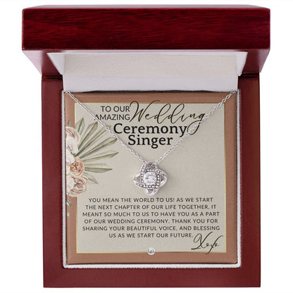 Wedding Ceremony Singer - Great Thank You Gift From Bride and Groom - Gratitude & Appreciation , Terracotta, Rust And Gold Wedding Theme - Liliana and Liam