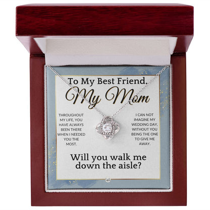 Mom, Will You Walk Me Down The Wedding Aisle, Give Me Away Proposal, Mother of the Bride Gift , Dusty Blue And Gold Wedding Theme - Liliana and Liam