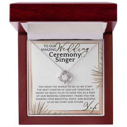 Wedding Ceremony Singer - Great Thank You Gift From Bride and Groom - Gratitude & Appreciation , Pink Floral and Boho Wedding Theme - Liliana and Liam
