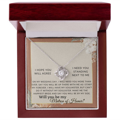 Matron of Honor Proposal Gift - Be My MOH Gift From Bride - By My Side - Wedding Party Accessory , Terracotta, Rust And Gold Wedding Theme - Liliana and Liam