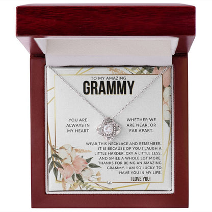 Grammy Gift - Beautiful Women's Pendant - From Granddaughter, Grandson, Grandkids - Great For Mother's Day, Christmas, or Birthday - Liliana and Liam