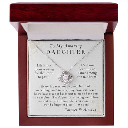 Dance in The Rain - Daughter Necklace - Gift from Mom or Dad - Birthday, Graduation, Valentines, Christmas Gifts