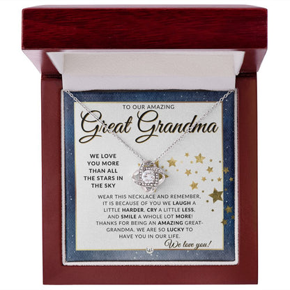 Our Great Grandma Gift - Meaningful Necklace - Great For Mother's Day, Christmas, Her Birthday, Or As An Encouragement Gift - Liliana and Liam