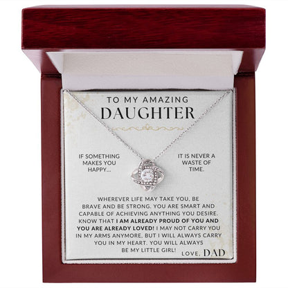 Wherever Life Takes You - To My Daughter From Dad Gift - Father to Daughter Necklace