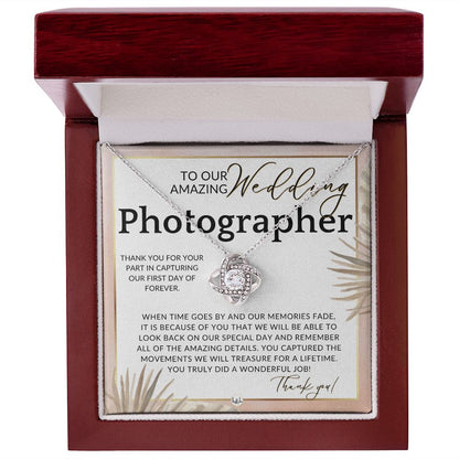 Wedding Photographer Gift - Thank You From The Couple - Gratitude Gift, Token of Appreciation , Pink Floral and Boho Wedding Theme - Liliana and Liam