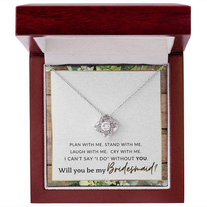 Bridesmaid Proposal - Wedding Party Jewelry Accessory From Bride - Be My Bridesmaid , Rustic and Wood Wedding Theme - Liliana and Liam