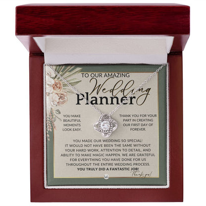 Wedding Event Planner Gift - Thank You From The Couple - Gratitude Gift, Token of Appreciation , Sage Green & Boho Wedding Theme - Liliana and Liam