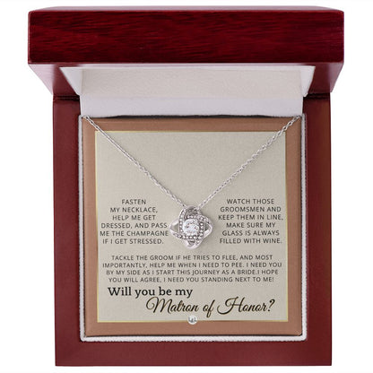 Matron of Honor Proposal Gift - Unique Be My MOH Gift From Bride - I Need You - Wedding Party , Terracotta, Rust And Gold Wedding Theme - Liliana and Liam