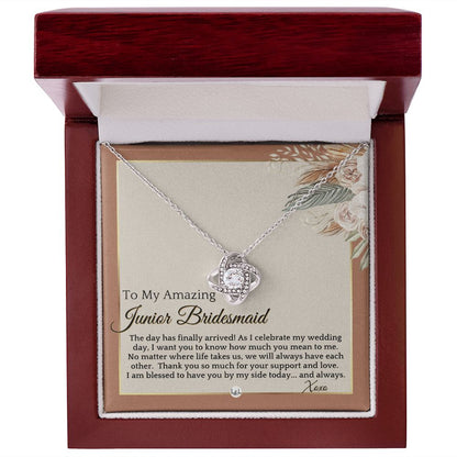 Junior Bridesmaid Gift - On My Wedding Day For Jr. Bridesmaid - Wedding Party Thank You Gift , Terracotta, Rust And Gold Wedding Theme - Liliana and Liam