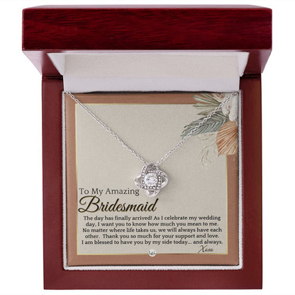 Bridesmaid Gift - On My Wedding Day From Bride - Wedding Party Thank You Jewelry Accessories , Terracotta, Rust And Gold Wedding Theme - Liliana and Liam