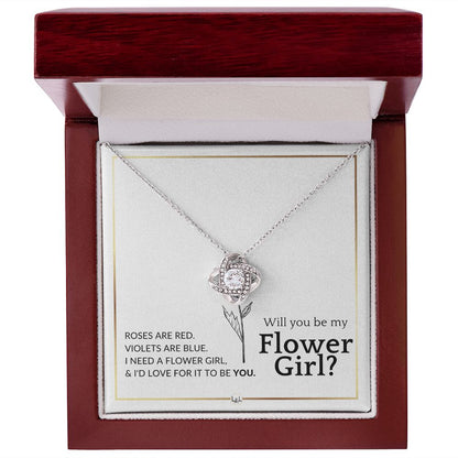 Flower Girl Proposal - Will You Be My Flower Girl - Elegant White and Gold Wedding Theme - Liliana and Liam