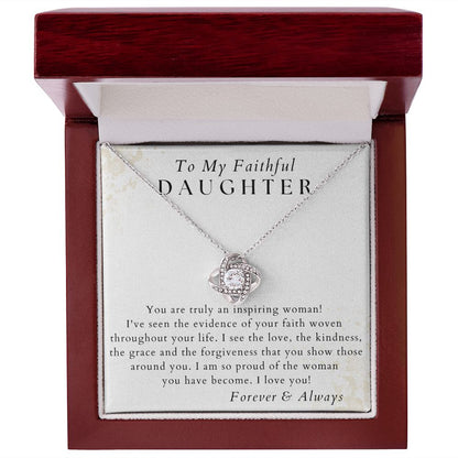 An Inspiring Woman - To My Faithful Daughter - From Mom, Dad, Parents - Christmas Gifts, Birthday Gift for Her, Graduation
