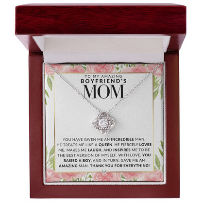 Boyfriend's Mom Necklace - Great For Mother's Day, Christmas, Her Birthday, Or As An Encouragement Gift - Liliana and Liam