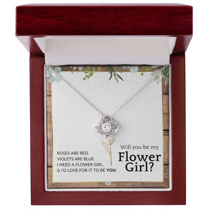 Flower Girl Proposal - Will You Be My Flower Girl - Wedding Parry Accessories , Rustic and Wood Wedding Theme - Liliana and Liam