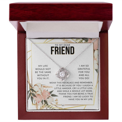 Dear Friend Gift - Beautiful Women's Pendant - From Best Friends - Great For Mother's Day, Christmas, or Birthday - Liliana and Liam